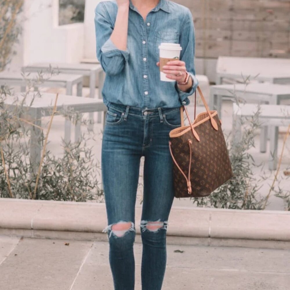 Chambray shirt - goes with EVERYTHING - Picture 7 of 7